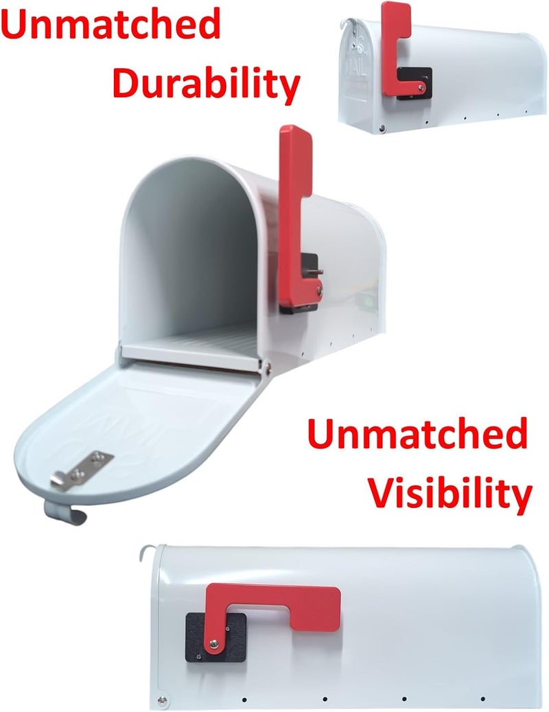 Cauff Mailbox Flag Replacement Kit, Heavy Duty Poly with Weather Resistant Strong Mounting Adhesive, No Tools Required (Peel & Stick Adhesive Mount) - Image 5